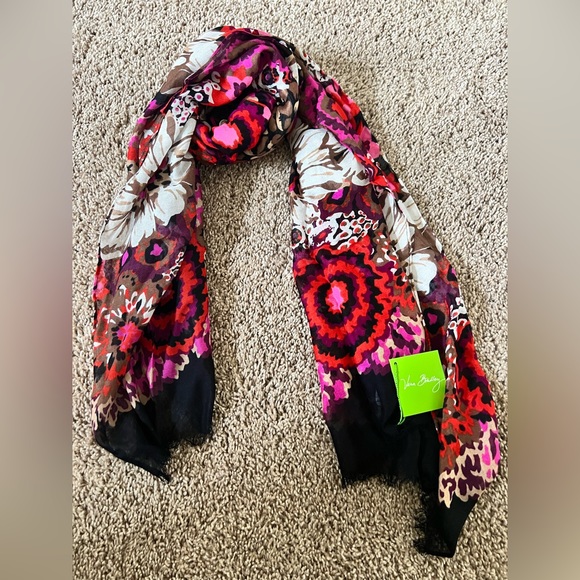NWT Vera Bradley Soft Fringe Scarf Rosewood - Picture 2 of 5